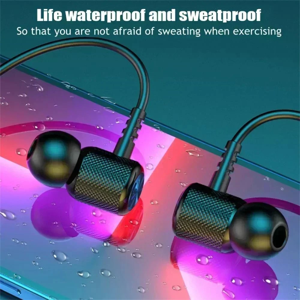 Wireless Headphones Bluetooth Neckband Magnetic Earphones Sport Running Earbuds - Image 6