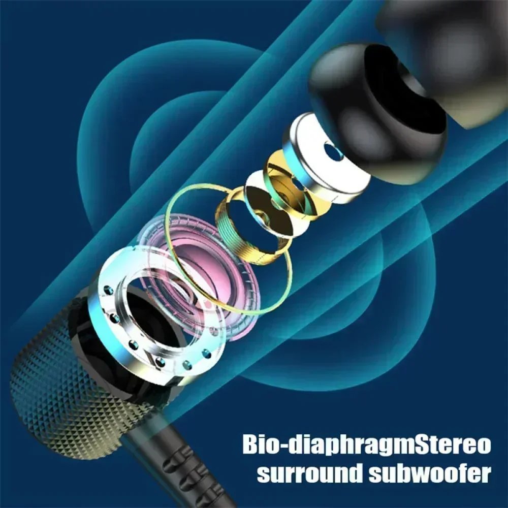 Wireless Headphones Bluetooth Neckband Magnetic Earphones Sport Running Earbuds - Image 4